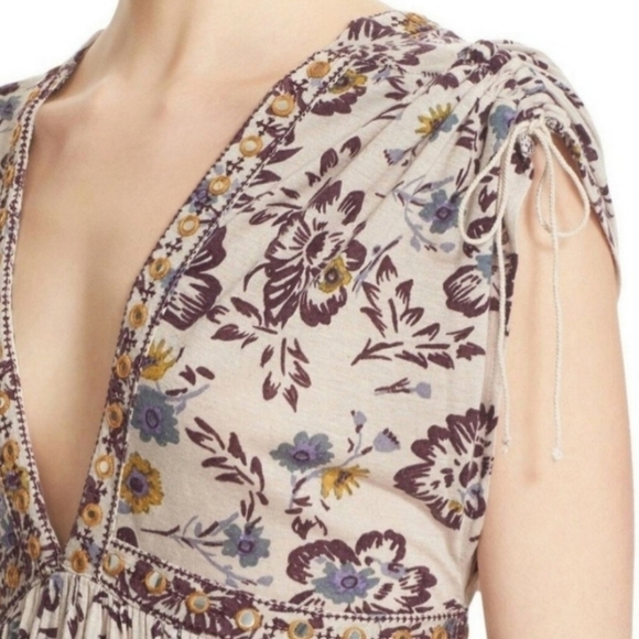 Free People Escapades Floral Print Tee. - Picture 3 of 6